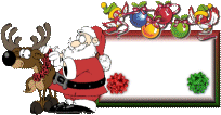 Santa Reindeer Sig Tag