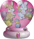 Bunnies and Eggs Mini Snow Globe