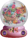 Bunny Basket Mini Snow Globe