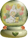 Easter Cutie Mini Snow Globe