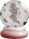 Kitty Christmas Mini Snow Globe
