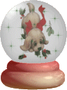 Puppy Christmas Mini Snow Globe