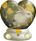 White Bunny Mini Snow Globe